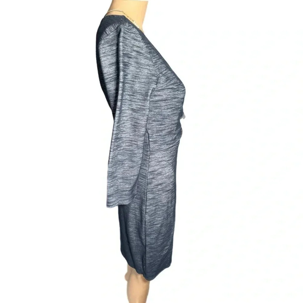 THE LIMITED Faux Wrap Dress Classic Navy Women’s XS V Neck 3/4 Sleeve - Picture 6 of 10